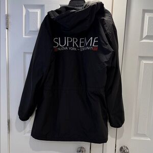 Supreme Black Hooded Windbreaker